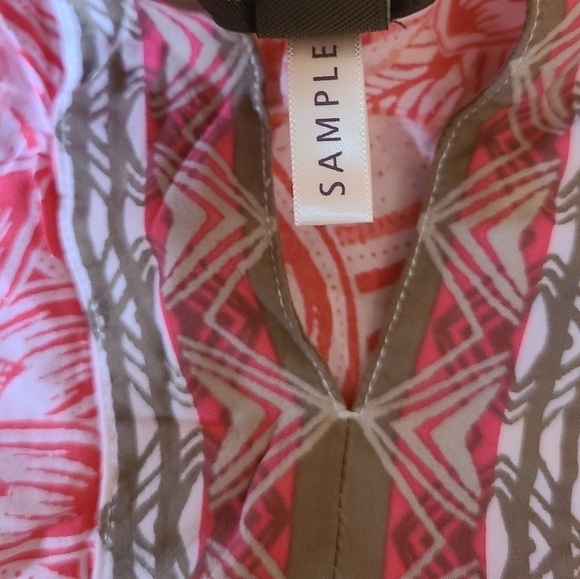 Tommy Bahama Red and White Floral Swim Coverup - Picture 6 of 8